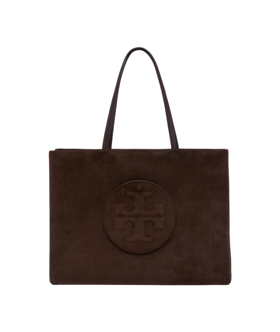 TORY BURCH Коричневая кожаная сумка тоут, фото 1