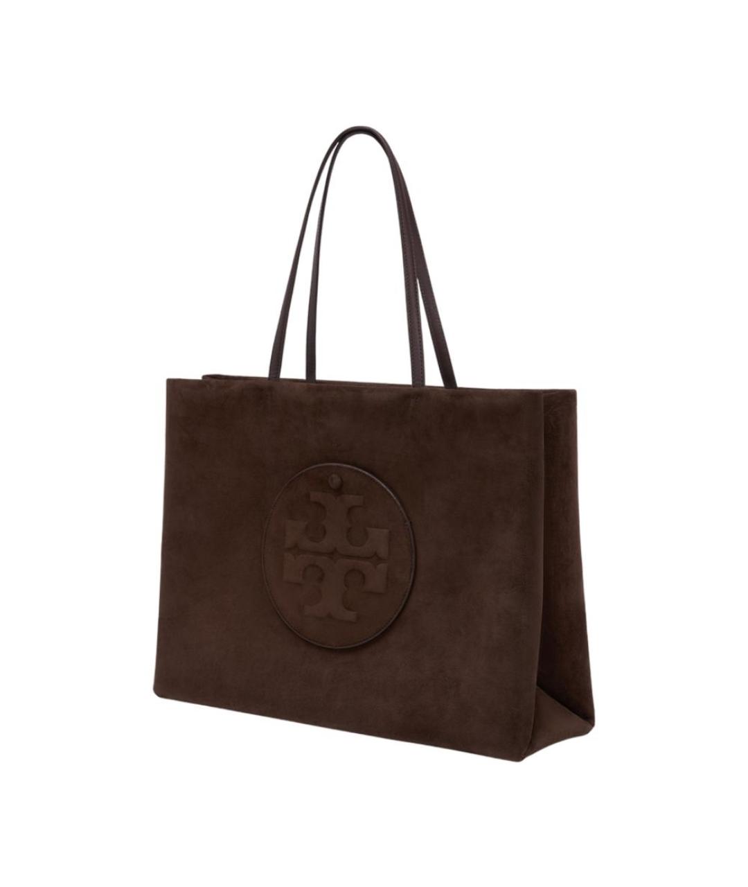 TORY BURCH Коричневая кожаная сумка тоут, фото 2