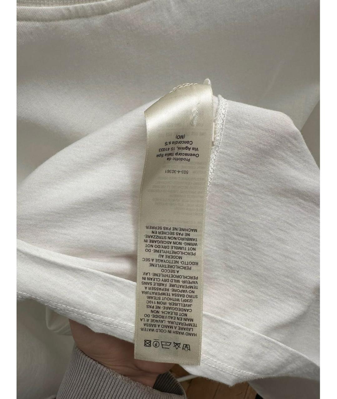 RICK OWENS DRKSHDW Белая хлопковая футболка, фото 4