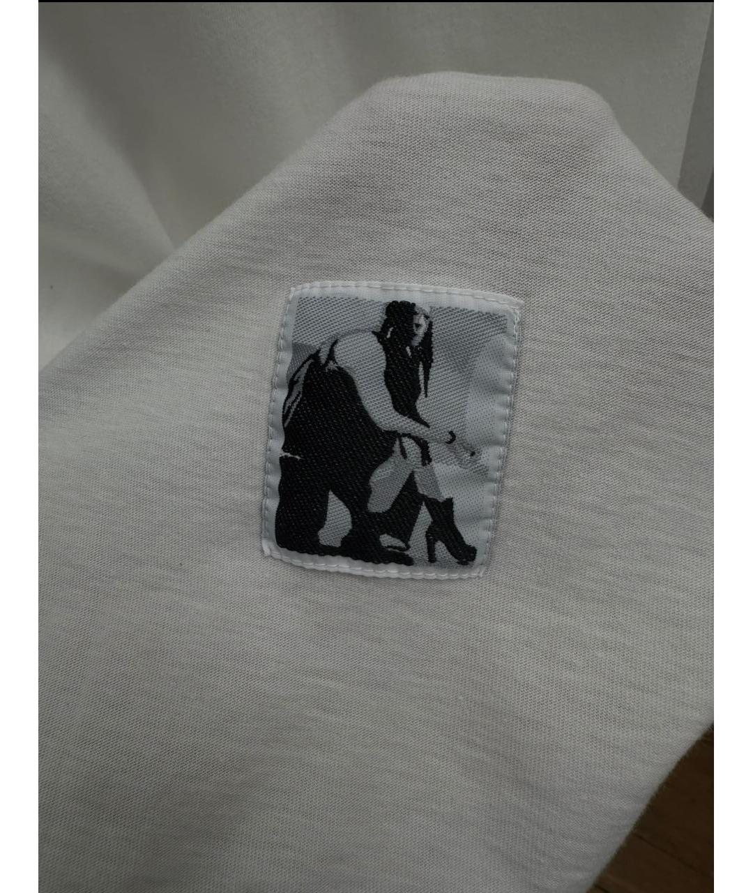 RICK OWENS DRKSHDW Белая хлопковая футболка, фото 6