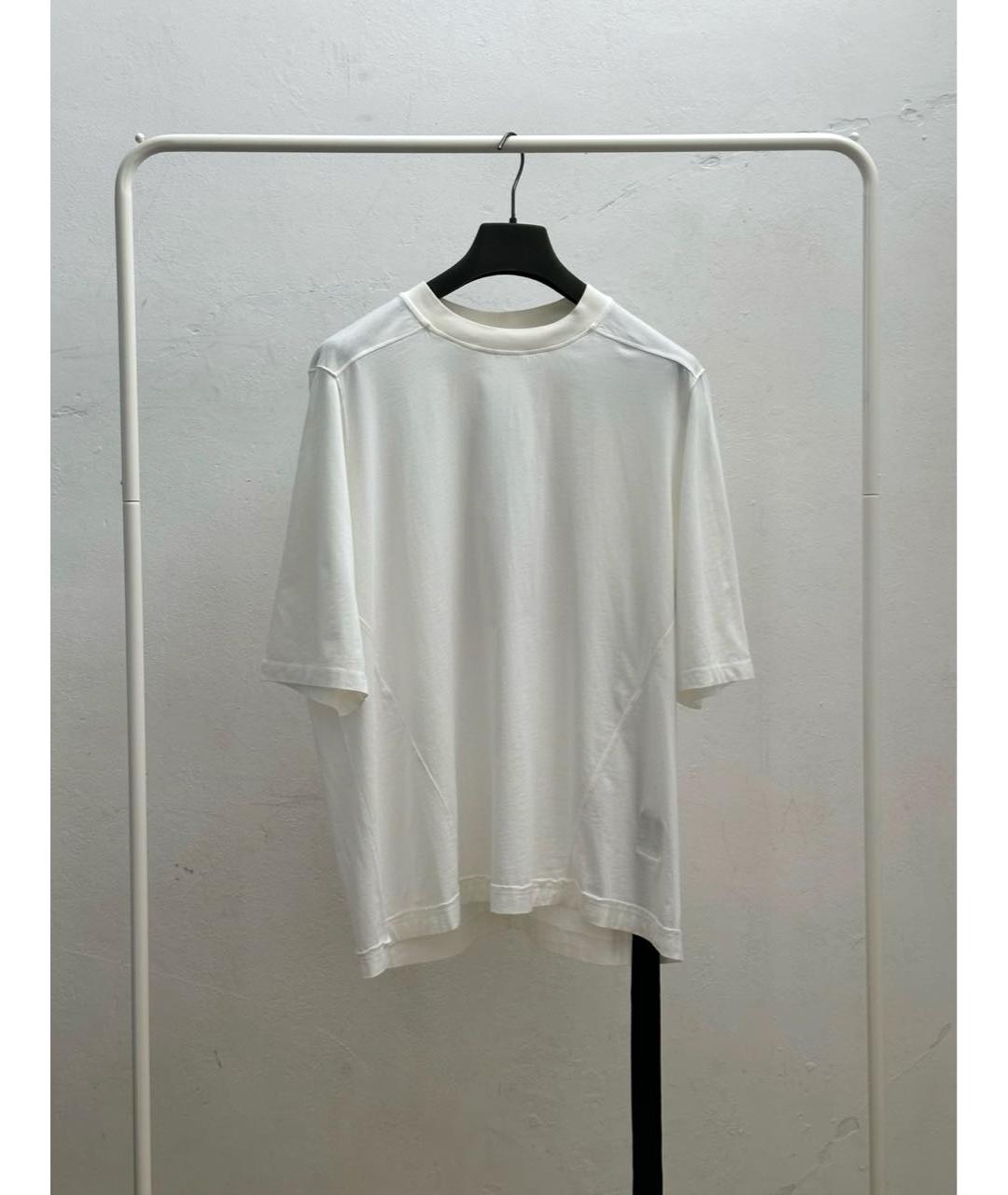 RICK OWENS DRKSHDW Белая хлопковая футболка, фото 7
