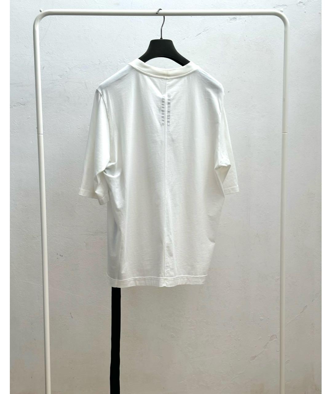 RICK OWENS DRKSHDW Белая хлопковая футболка, фото 2
