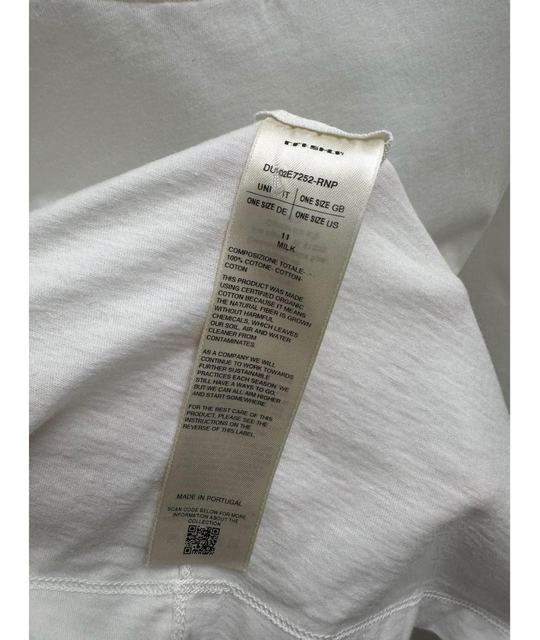 RICK OWENS DRKSHDW Белая хлопковая футболка, фото 5