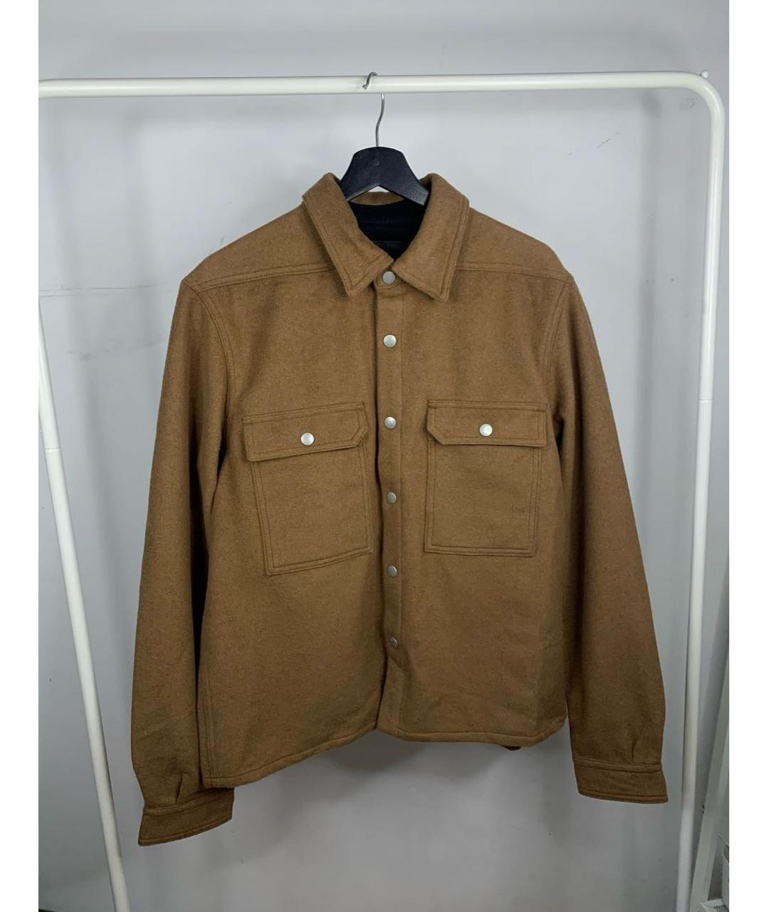 RICK OWENS DRKSHDW Коричневая хлопковая кэжуал рубашка, фото 8