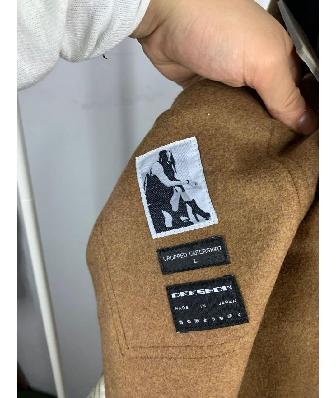 RICK OWENS DRKSHDW Коричневая хлопковая кэжуал рубашка, фото 5