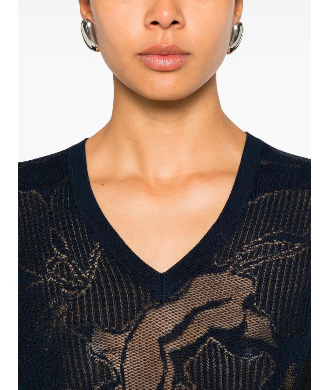 DRIES VAN NOTEN Синий хлопковый джемпер / свитер, фото 3