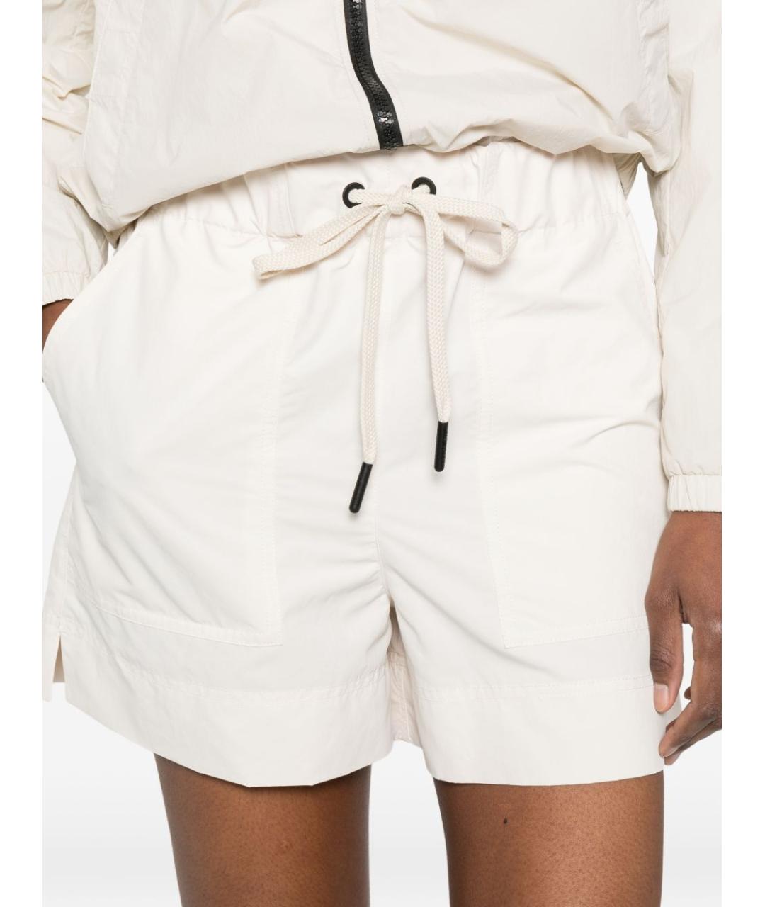 MONCLER Белые полиэстеровые шорты, фото 5