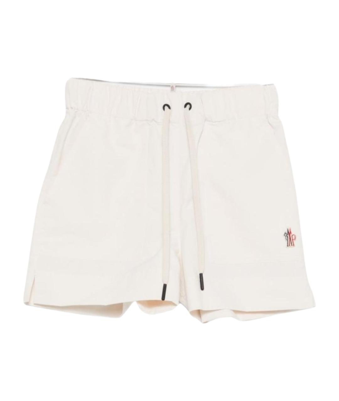 MONCLER Белые полиэстеровые шорты, фото 1