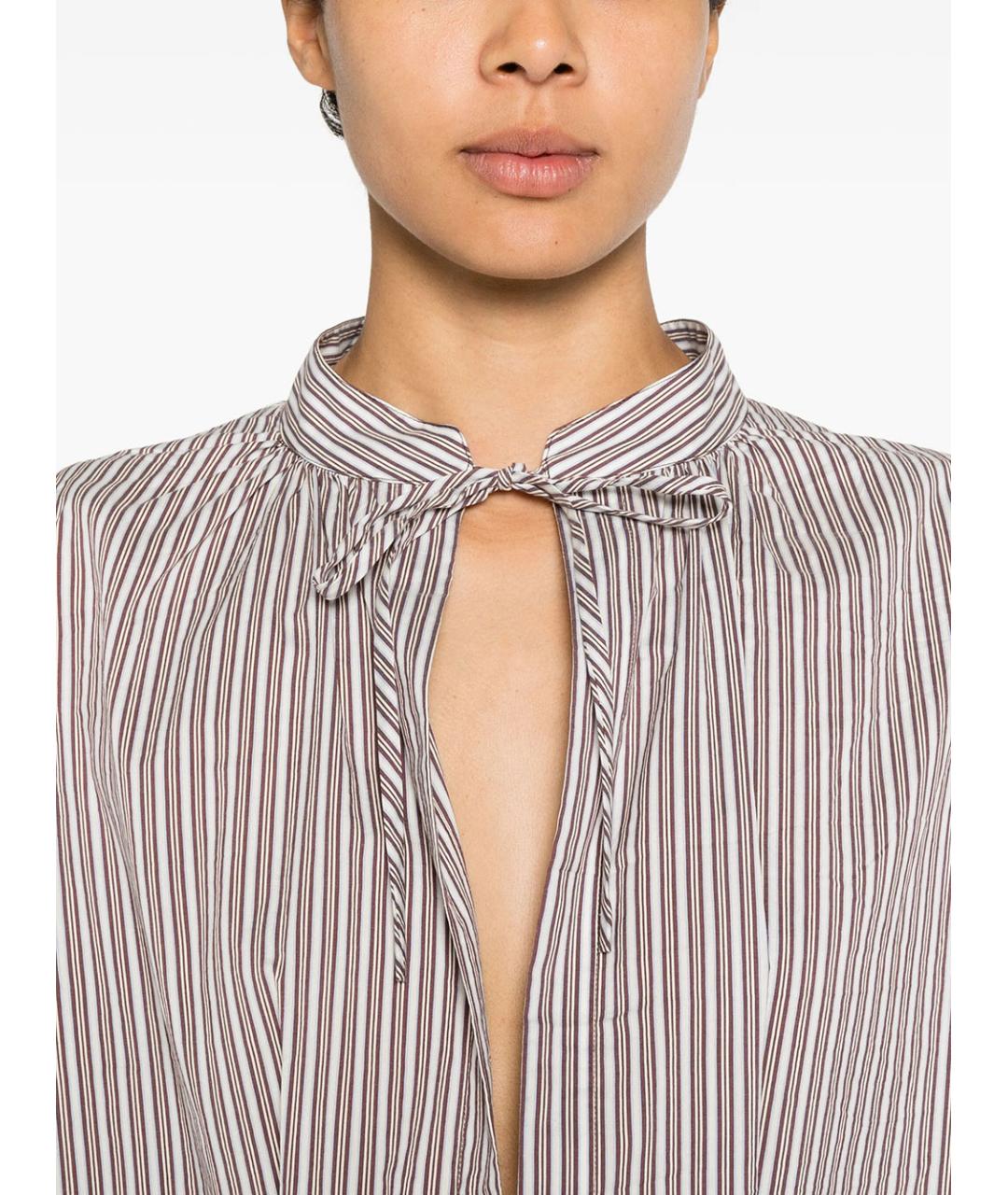 DRIES VAN NOTEN Коричневое хлопковое повседневное платье, фото 4