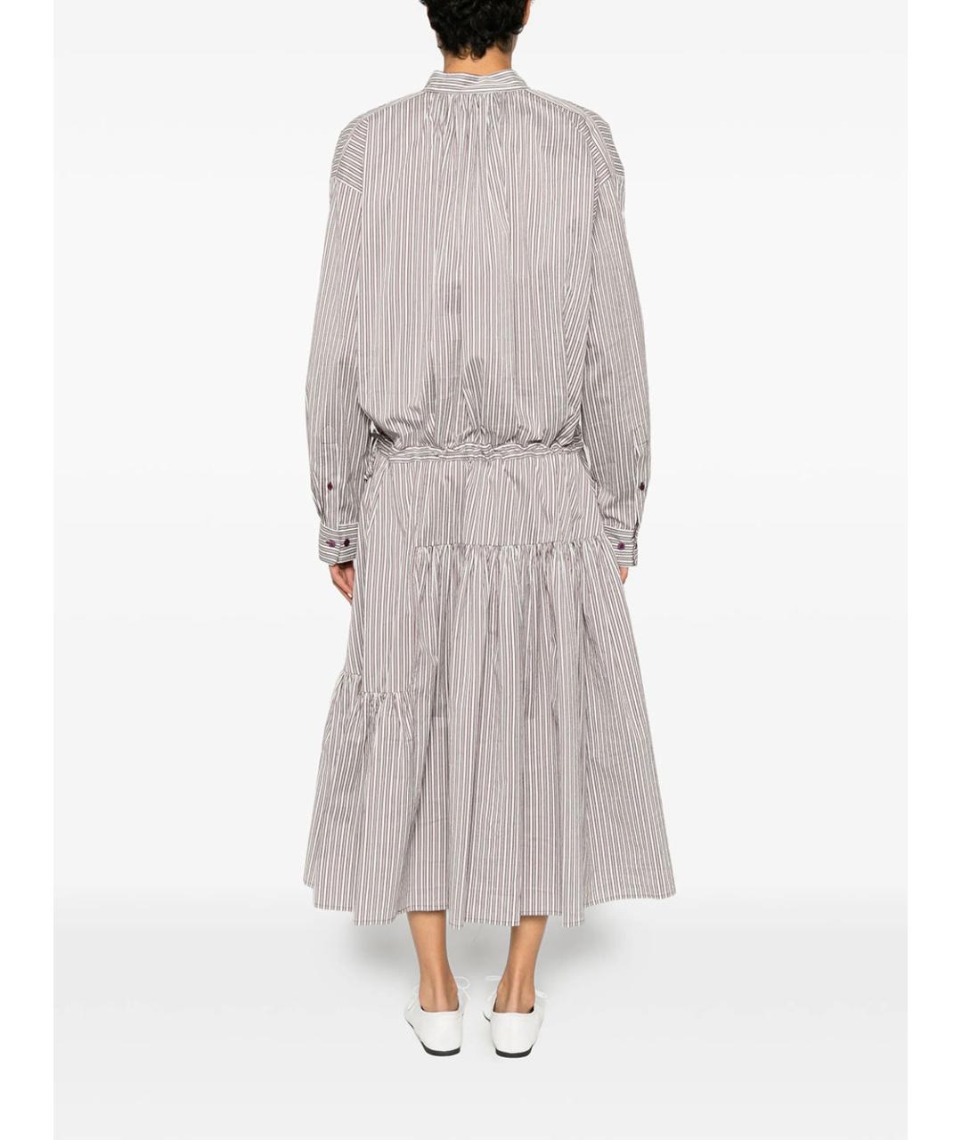 DRIES VAN NOTEN Коричневое хлопковое повседневное платье, фото 3