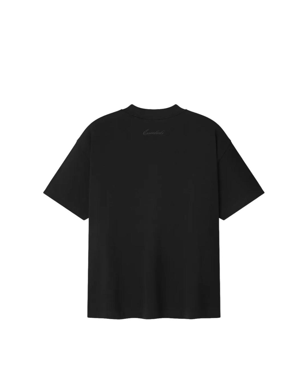 FEAR OF GOD ESSENTIALS Черная хлопковая футболка, фото 2