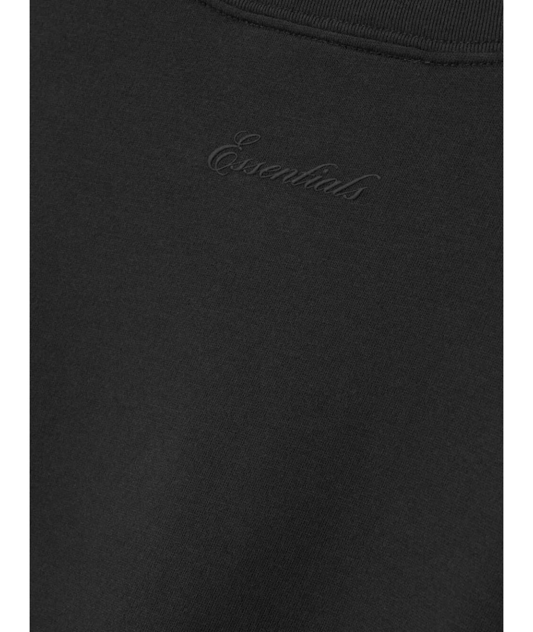 FEAR OF GOD ESSENTIALS Черная хлопковая футболка, фото 3