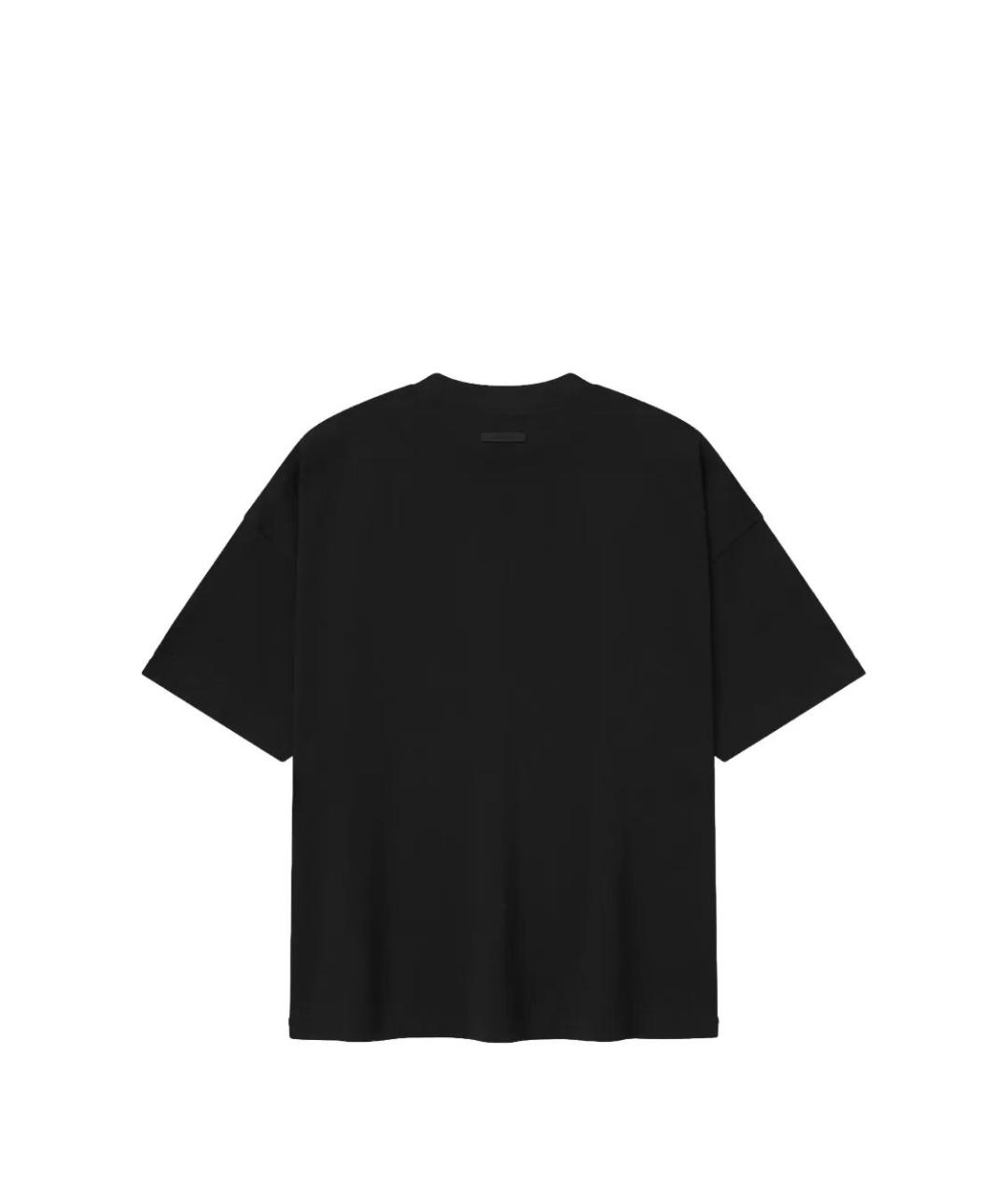 FEAR OF GOD ESSENTIALS Черная хлопковая футболка, фото 2