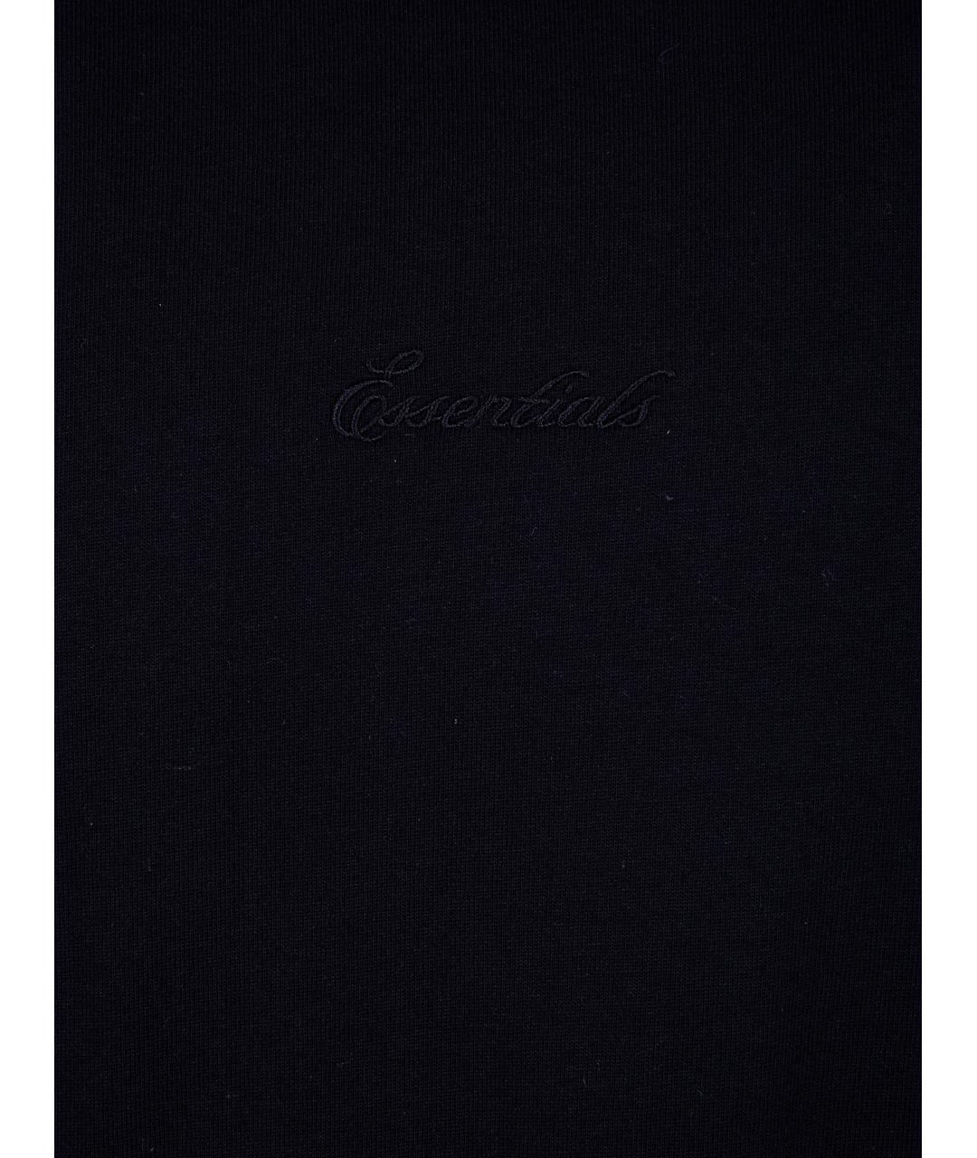FEAR OF GOD ESSENTIALS Черная хлопковая футболка, фото 3