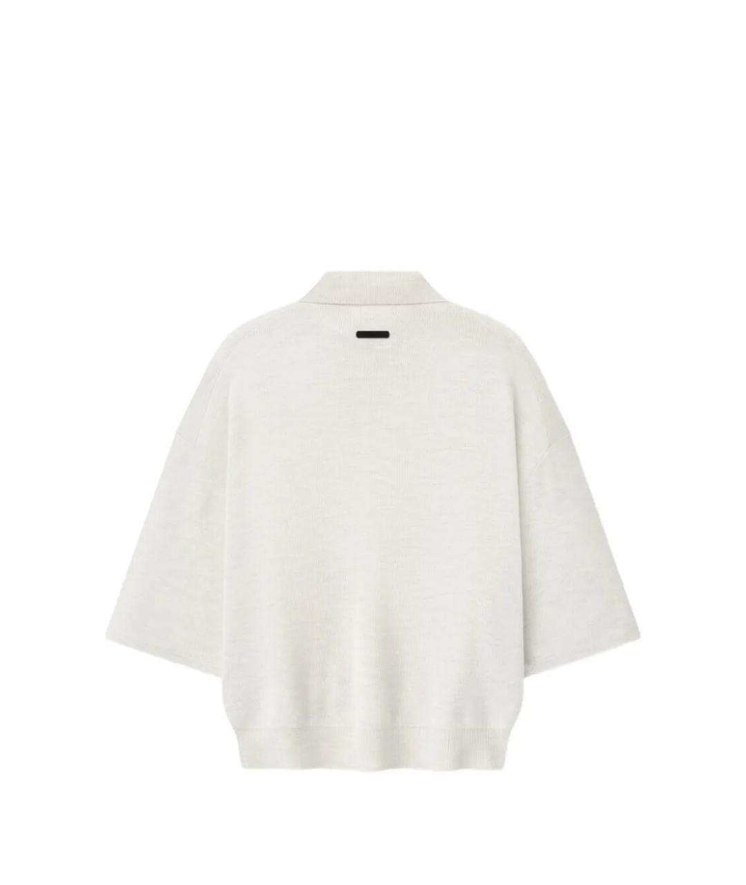 FEAR OF GOD ESSENTIALS Белое поло с коротким рукавом, фото 2