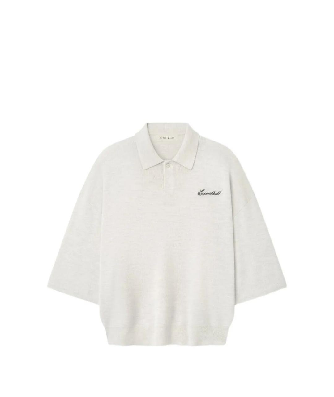 FEAR OF GOD ESSENTIALS Белое поло с коротким рукавом, фото 1