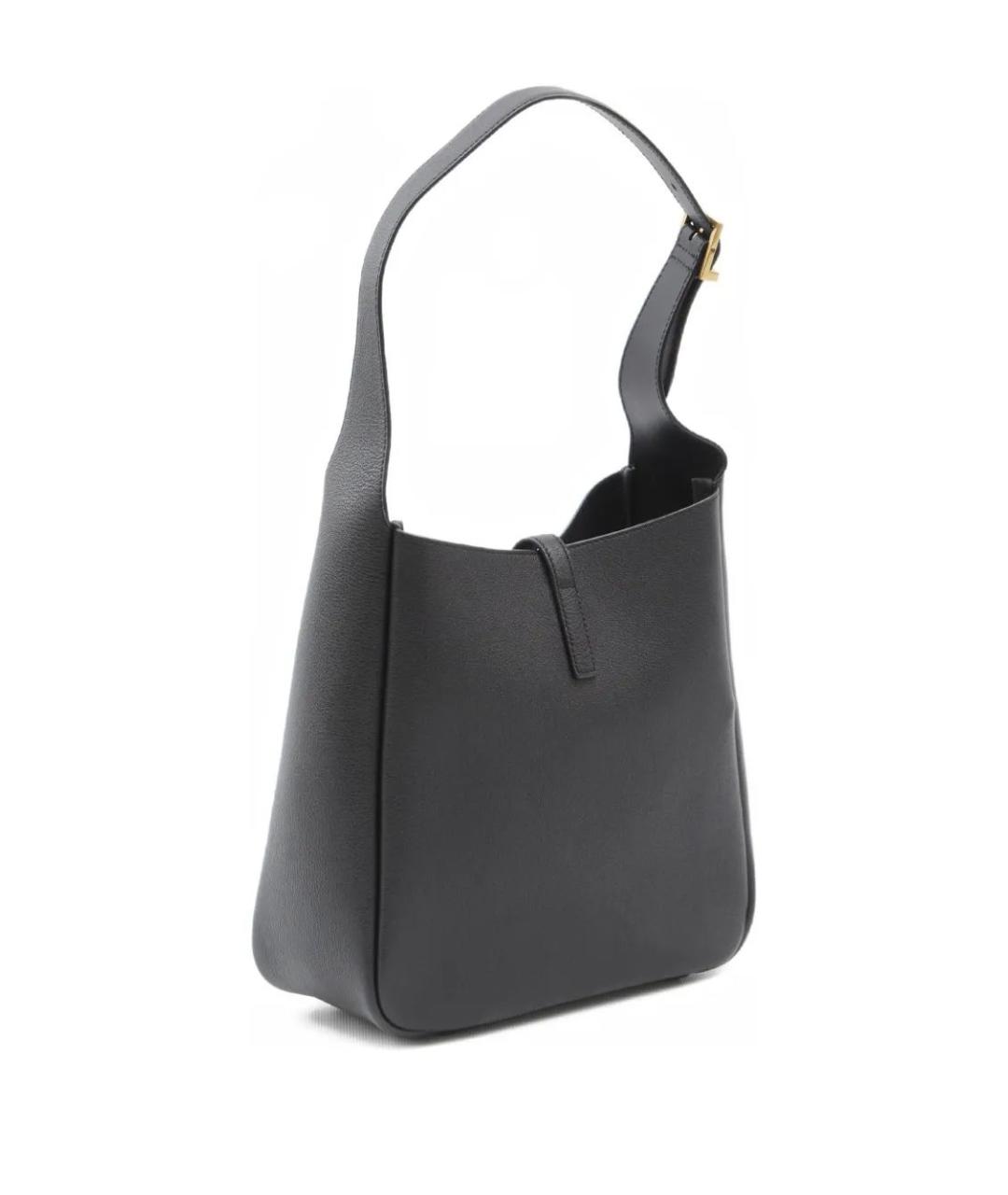 SAINT LAURENT Черная кожаная сумка через плечо, фото 2