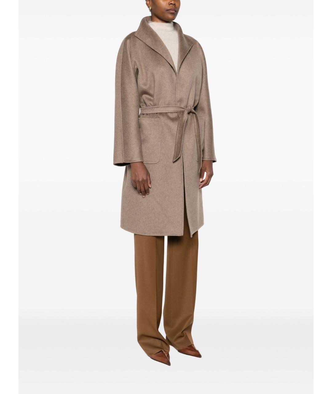 MAX MARA Коричневое кашемировое пальто, фото 4