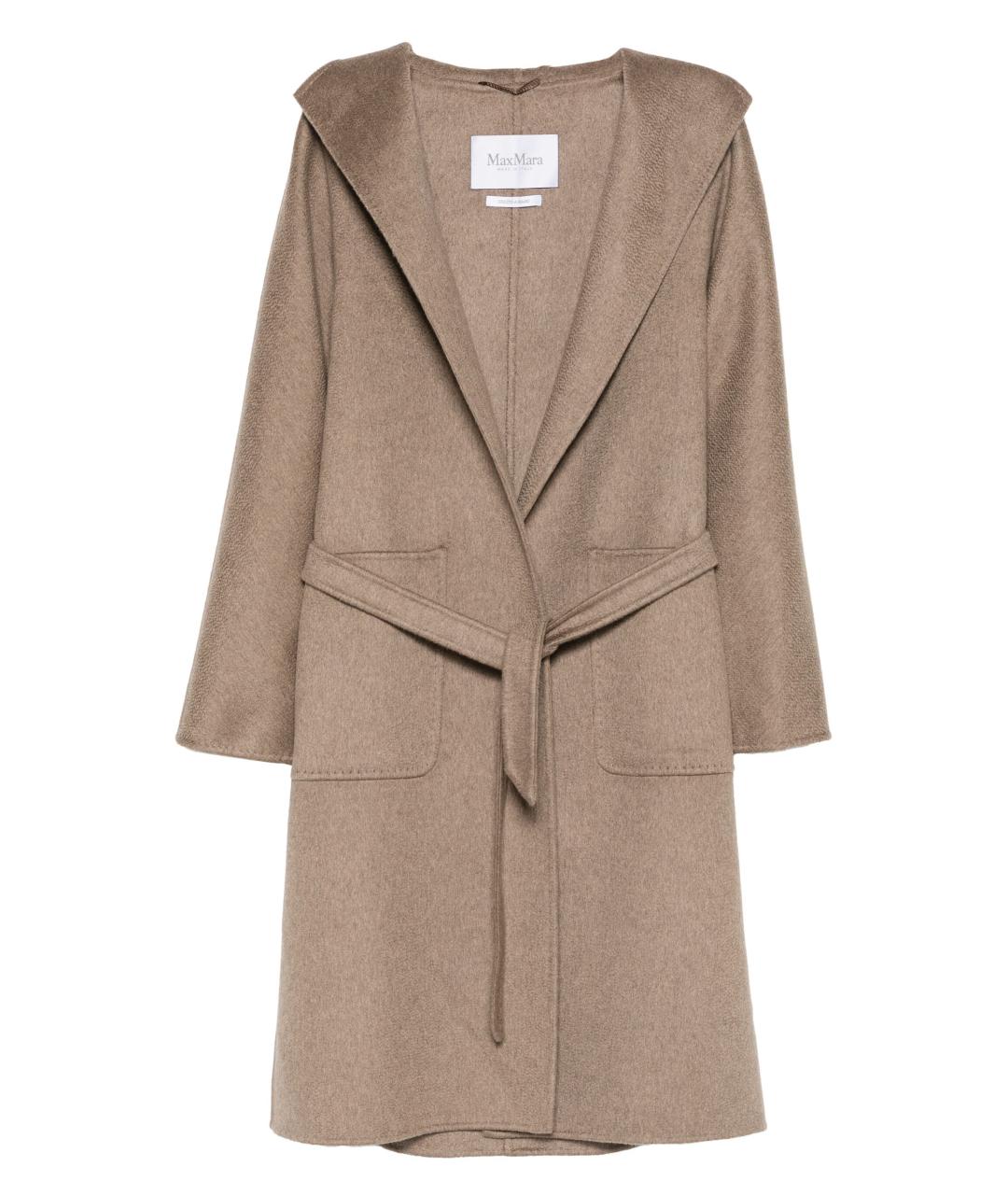 MAX MARA Коричневое кашемировое пальто, фото 1