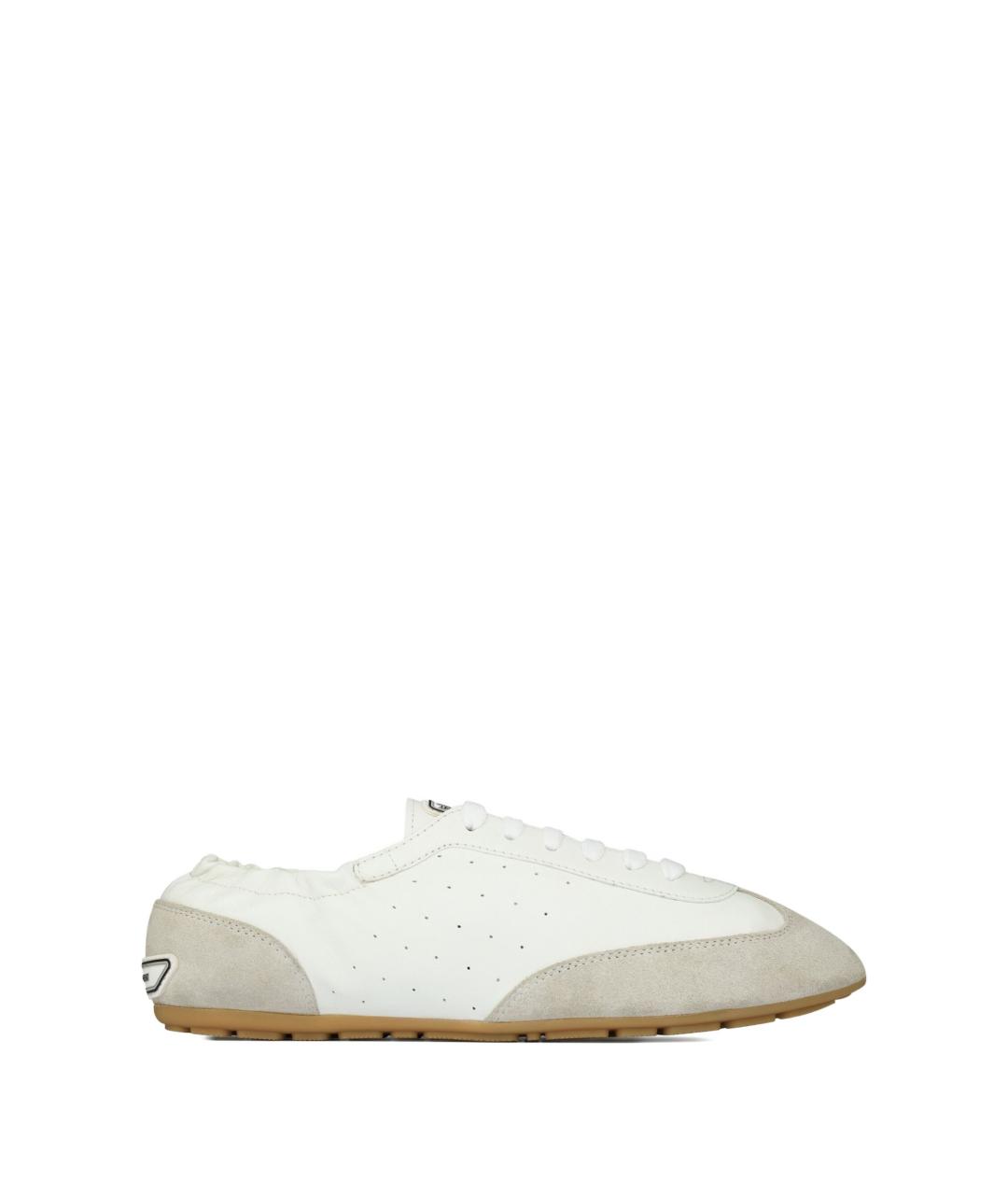 SAINT LAURENT Белые кожаные кроссовки, фото 1