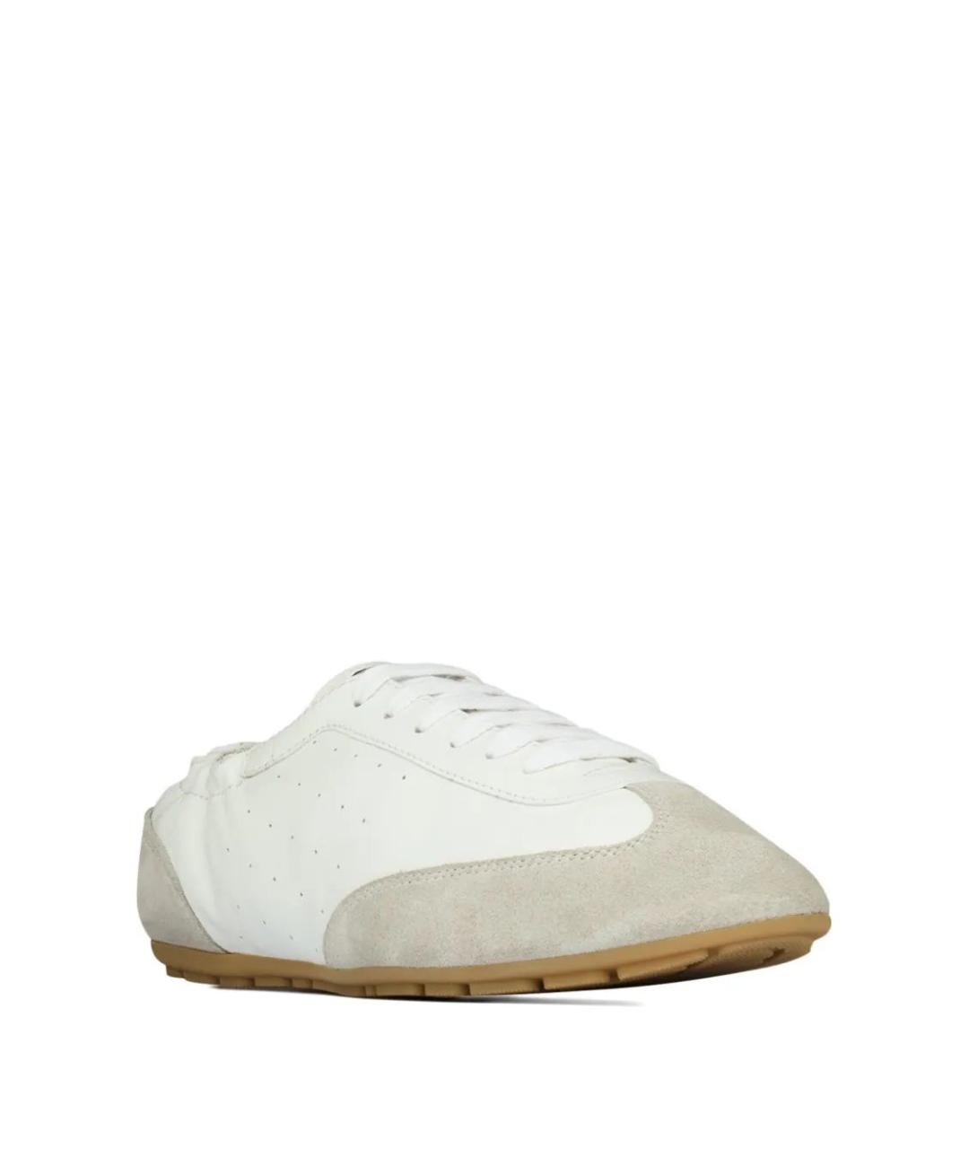 SAINT LAURENT Белые кожаные кроссовки, фото 2