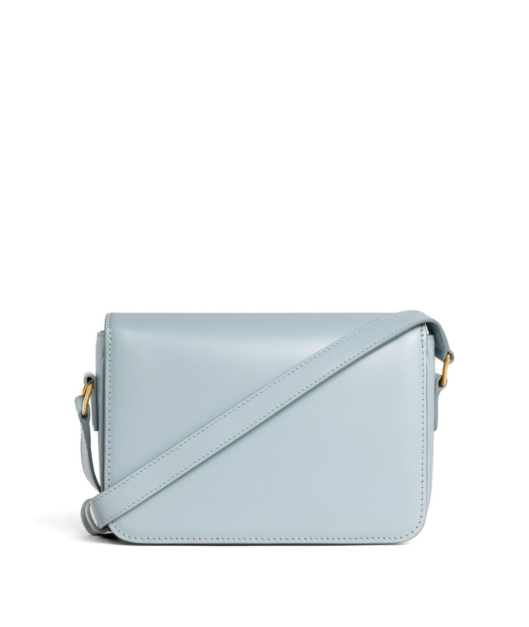 CELINE Голубая кожаная сумка через плечо, фото 3