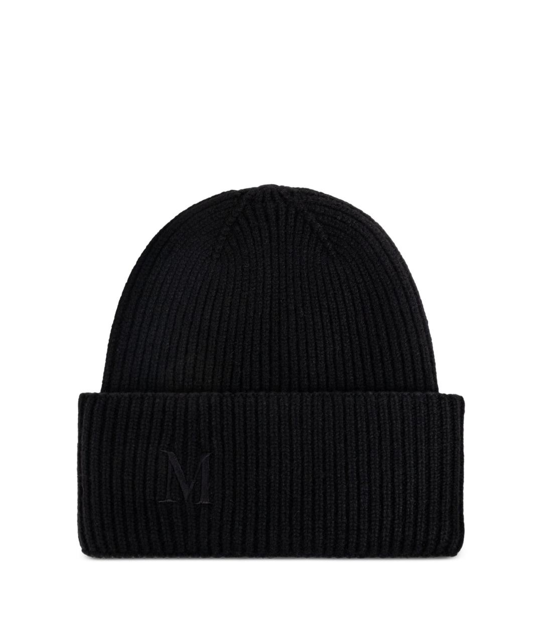 MAX MARA Черная кашемировая шапка, фото 1