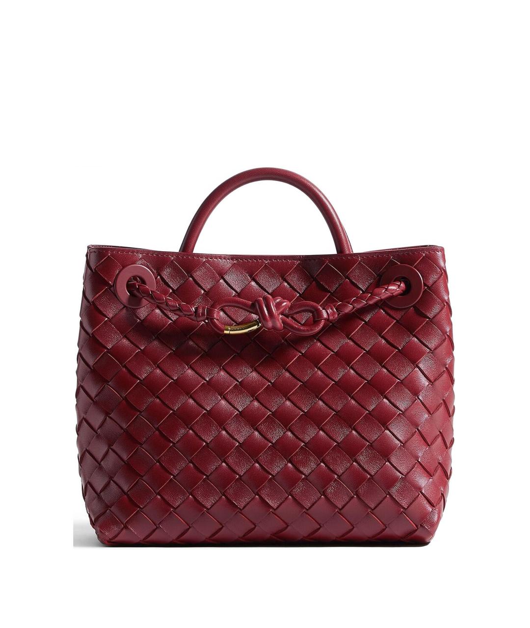 BOTTEGA VENETA Бордовая кожаная сумка тоут, фото 1