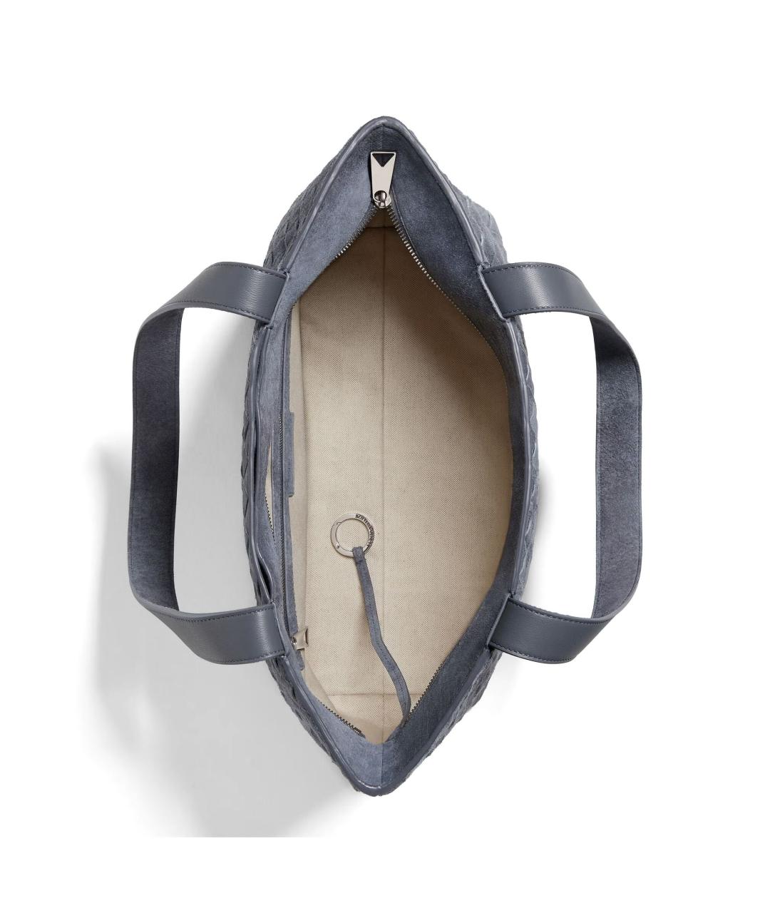 BOTTEGA VENETA Голубая замшевая сумка тоут, фото 3