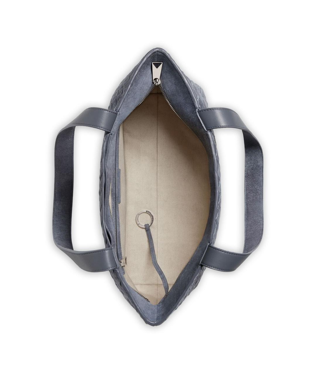 BOTTEGA VENETA Голубая замшевая сумка тоут, фото 2