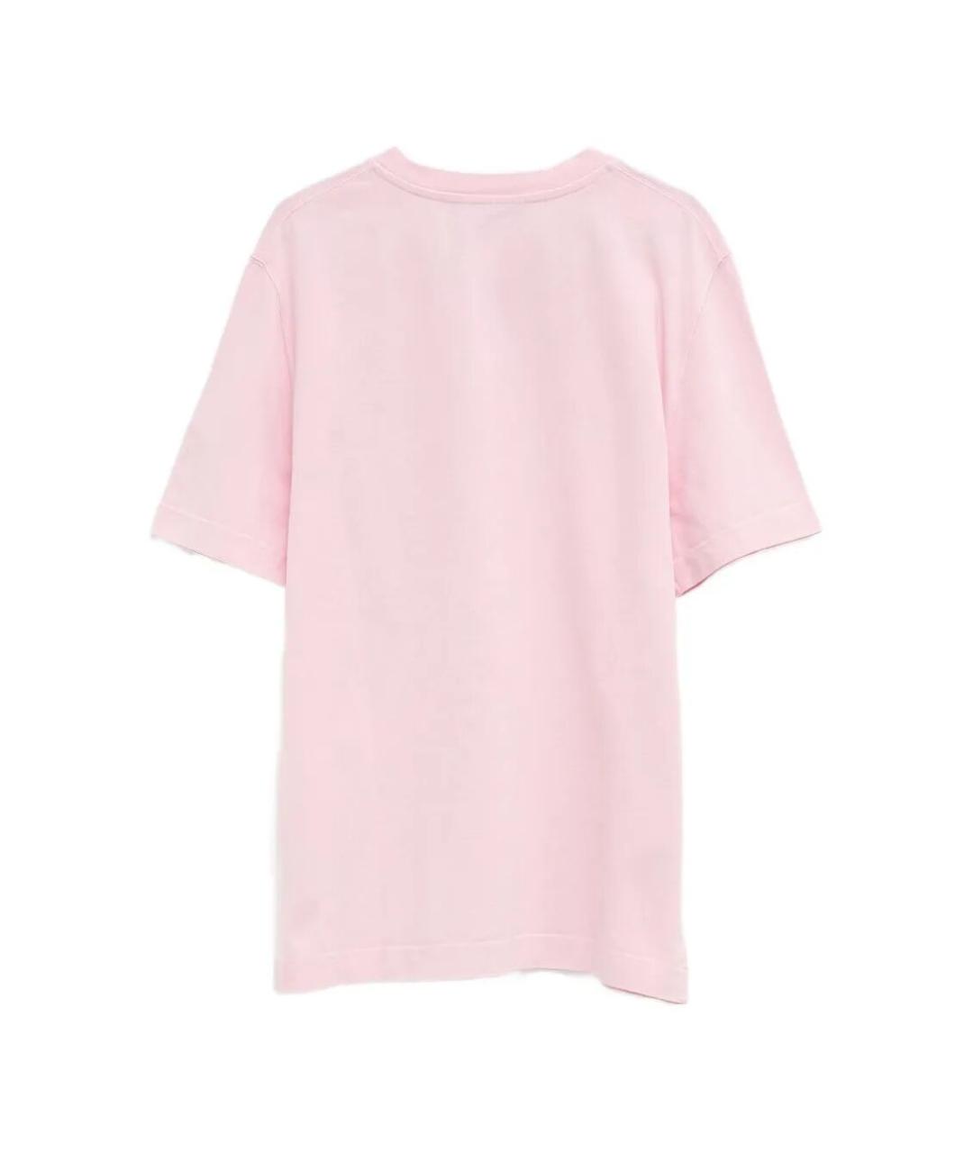 JACQUEMUS Розовая хлопковая футболка, фото 3