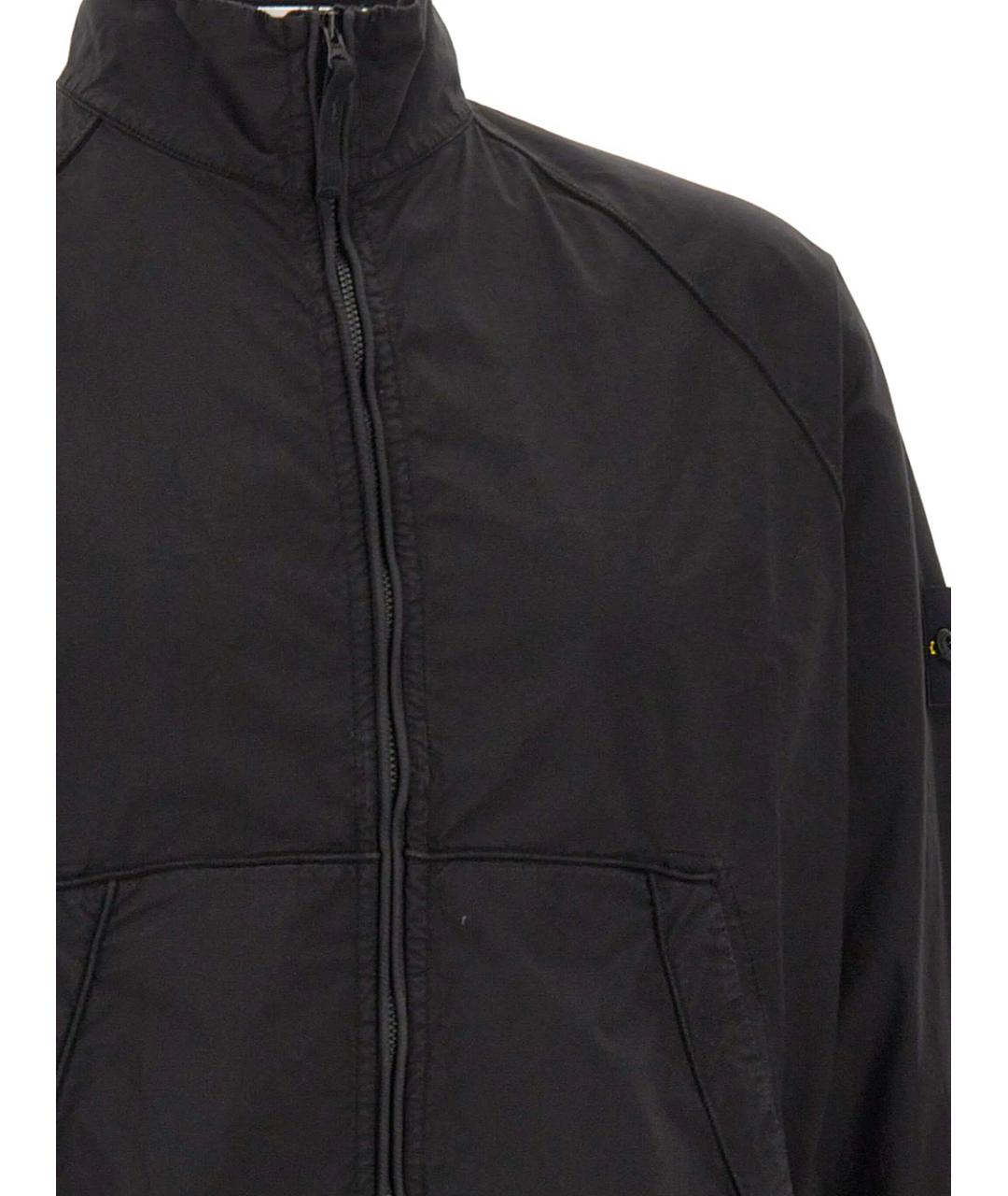 STONE ISLAND Черная хлопковая куртка, фото 5