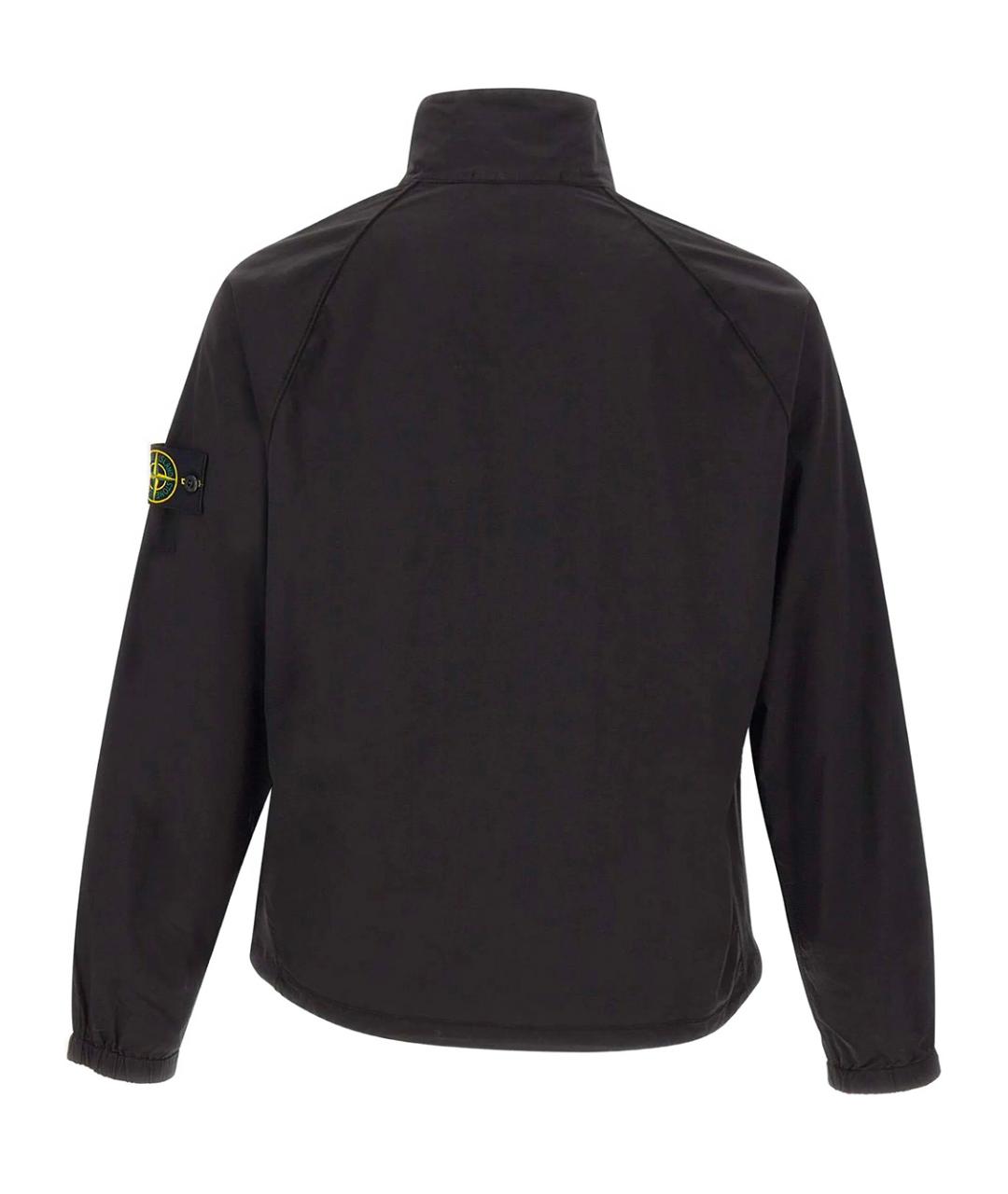 STONE ISLAND Черная хлопковая куртка, фото 2