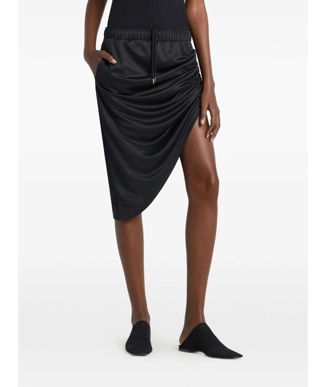 COURREGES Черная полиэстеровая юбка миди, фото 3