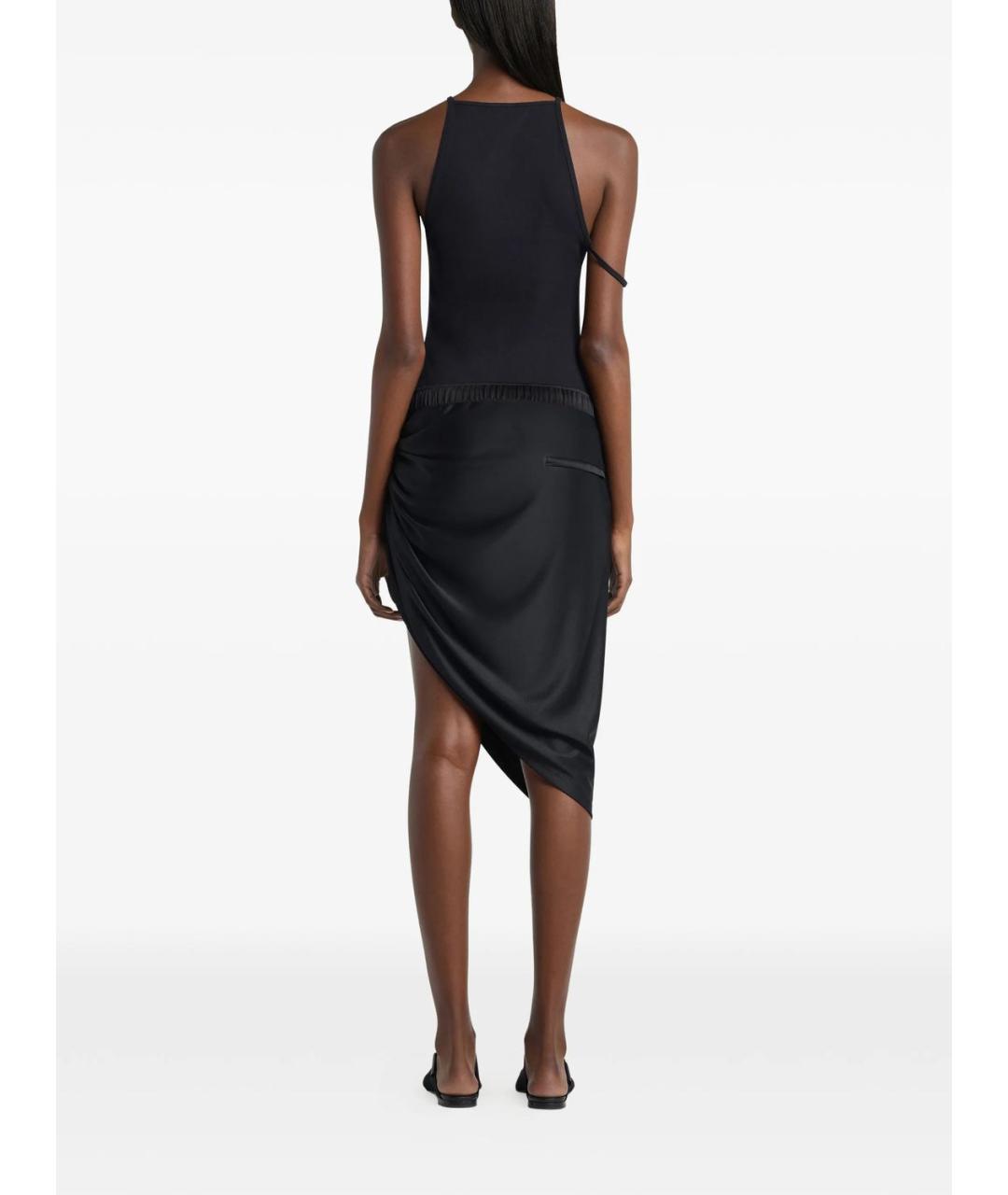 COURREGES Черная полиэстеровая юбка миди, фото 2