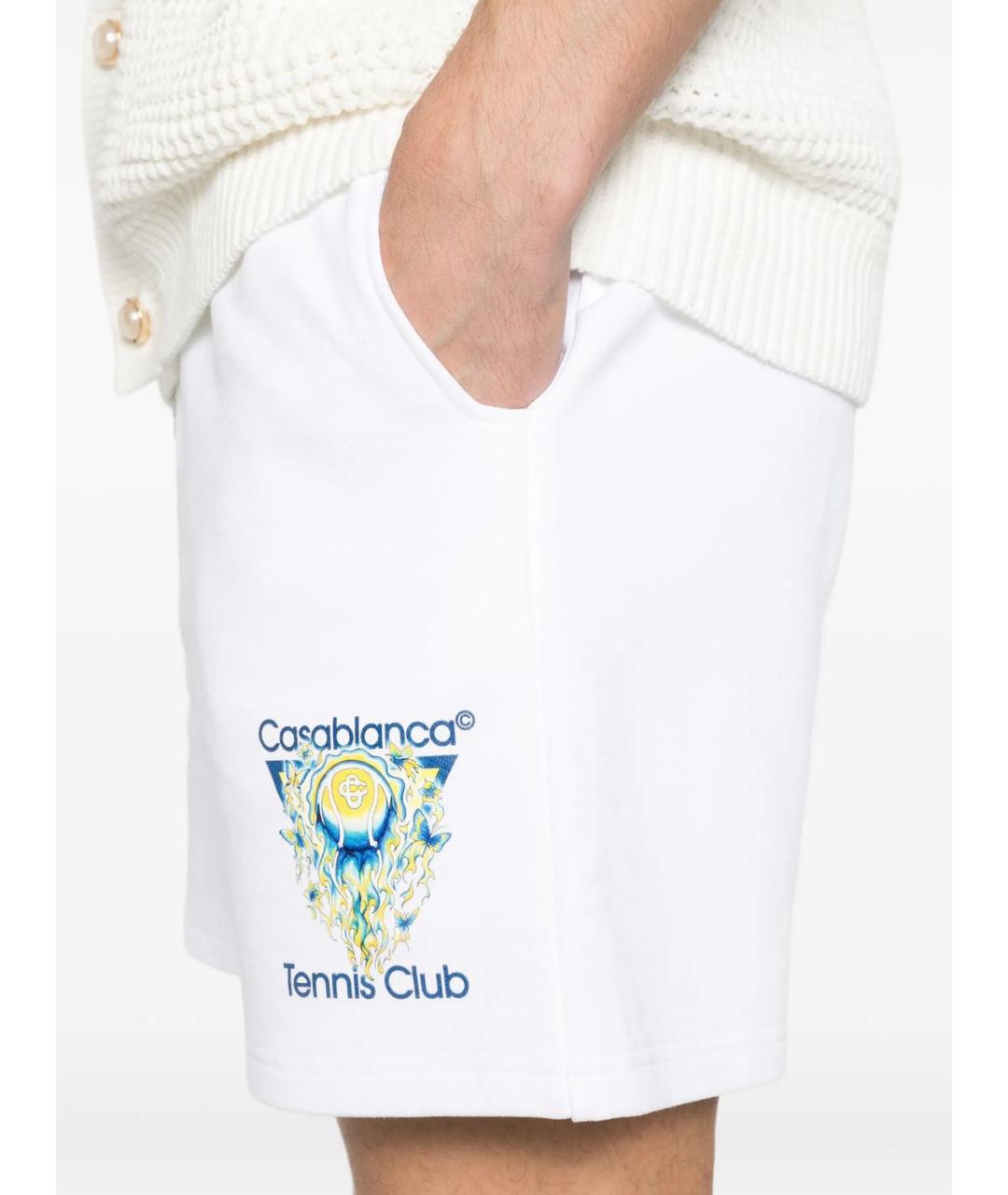 CASABLANCA Белые хлопковые шорты, фото 3