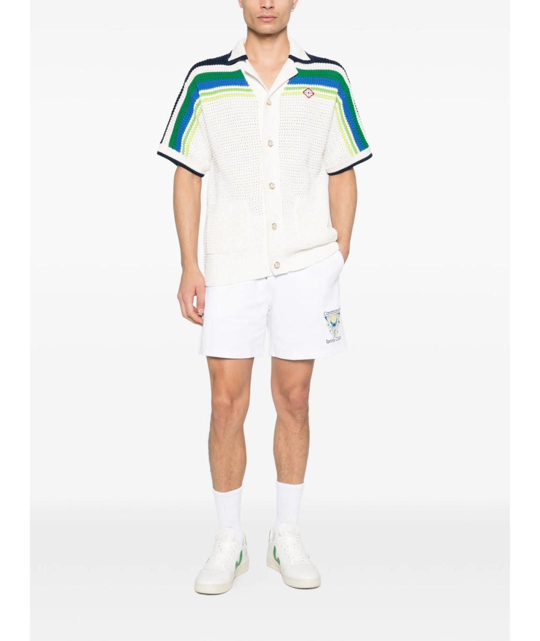 CASABLANCA Белые хлопковые шорты, фото 4