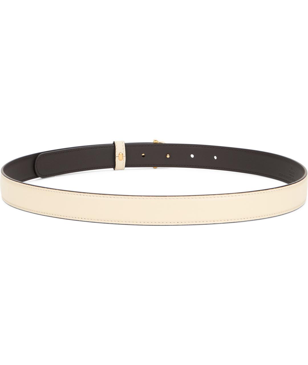 GUCCI Бежевый кожаный ремень, фото 3