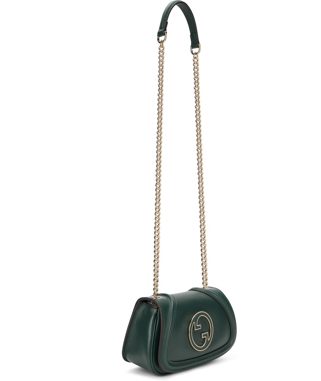 GUCCI Зеленая кожаная сумка через плечо, фото 3