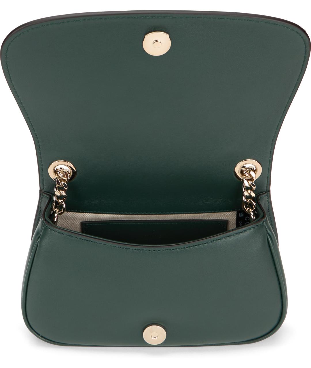 GUCCI Зеленая кожаная сумка через плечо, фото 5