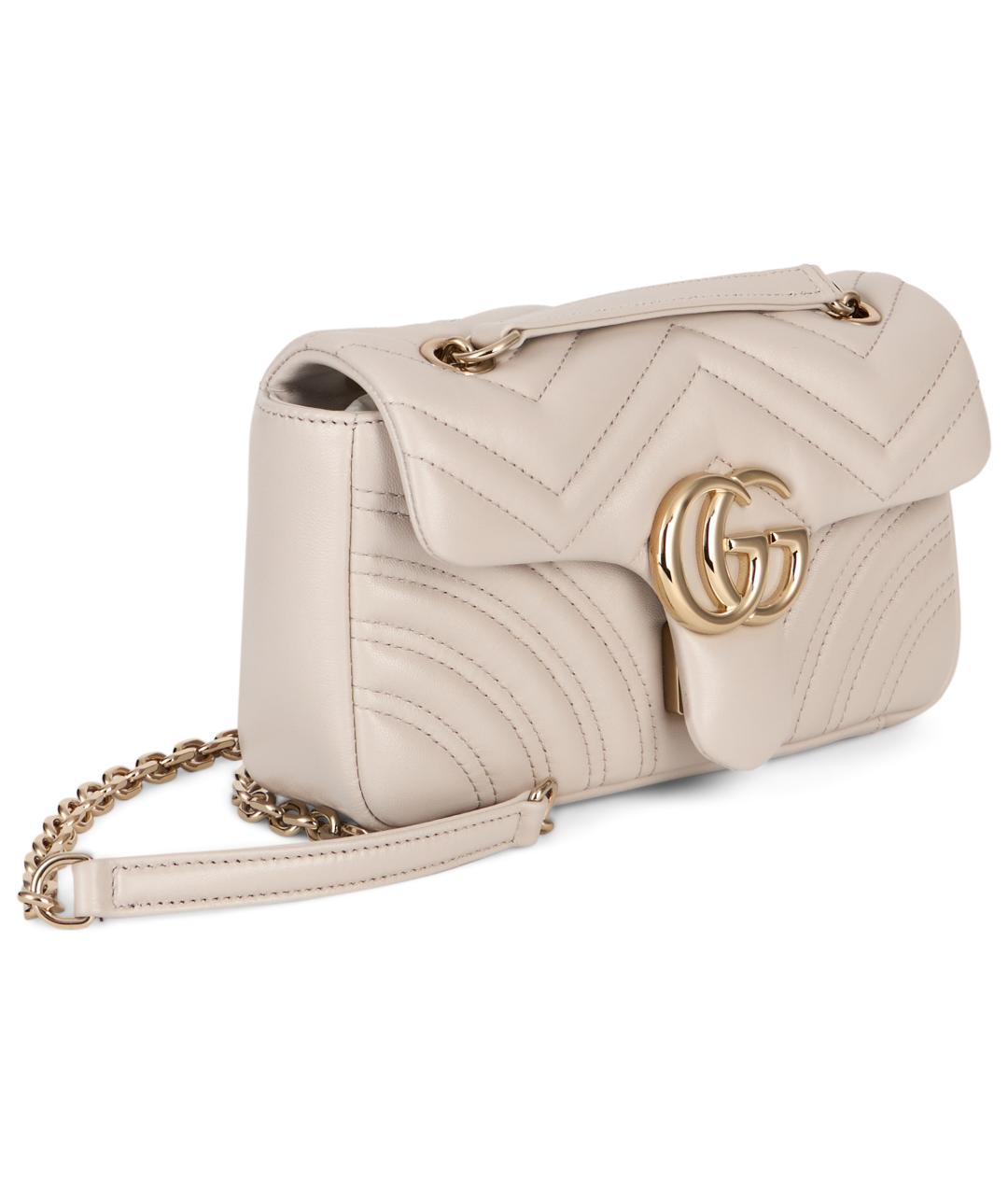 GUCCI Бежевая кожаная сумка через плечо, фото 3