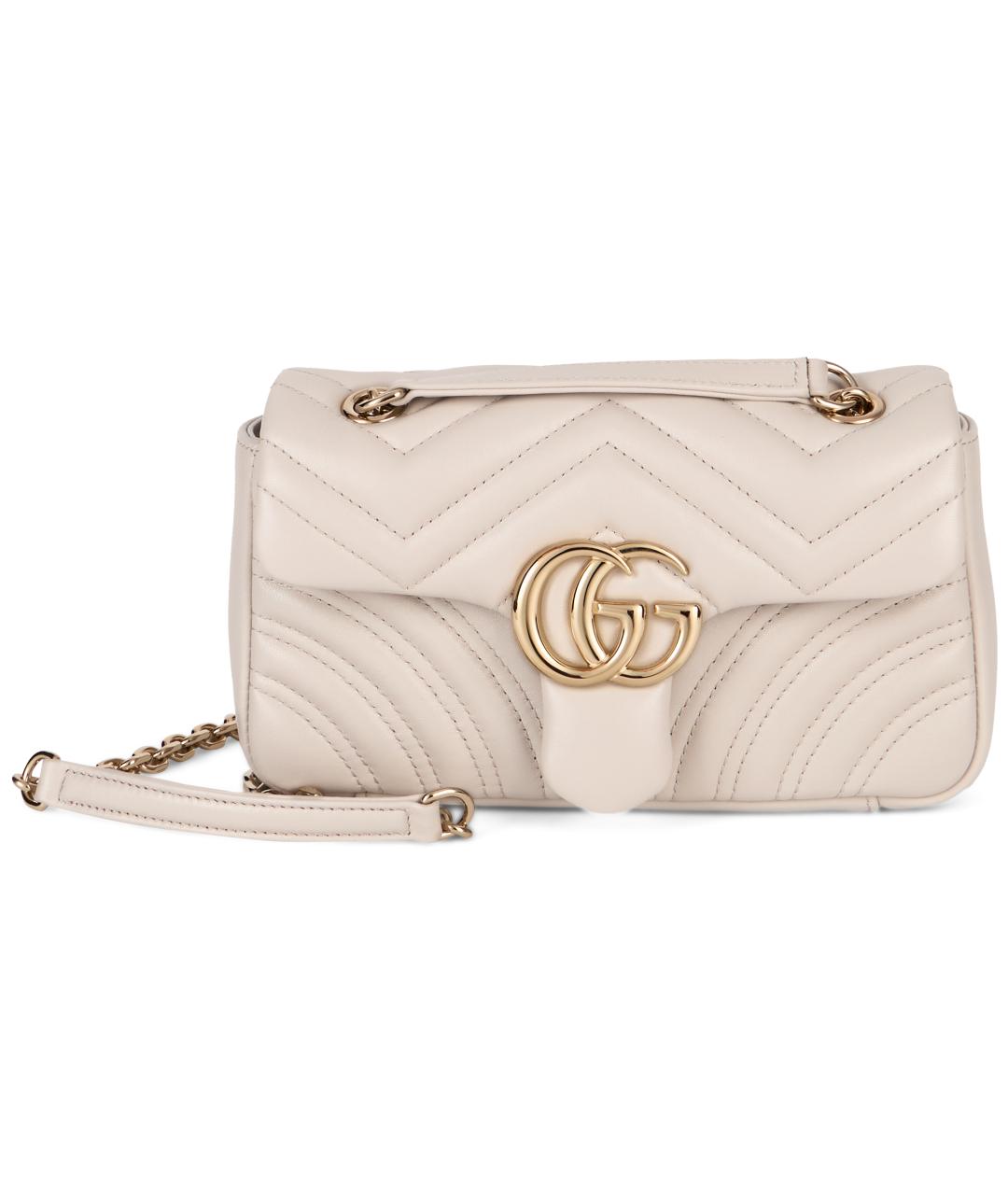 GUCCI Бежевая кожаная сумка через плечо, фото 2