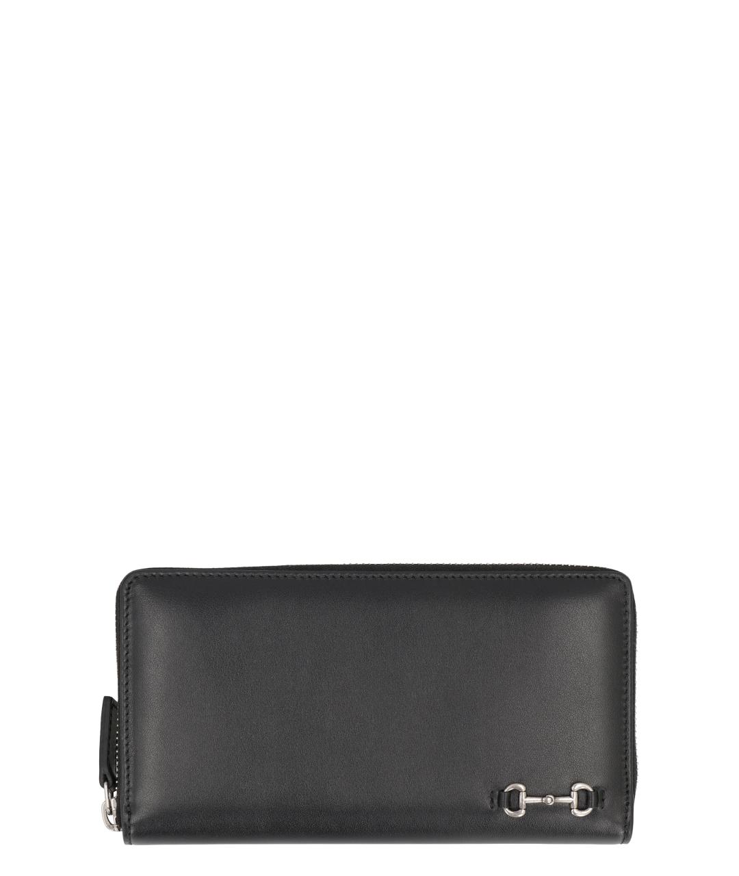 GUCCI Черный кожаный кошелек, фото 1