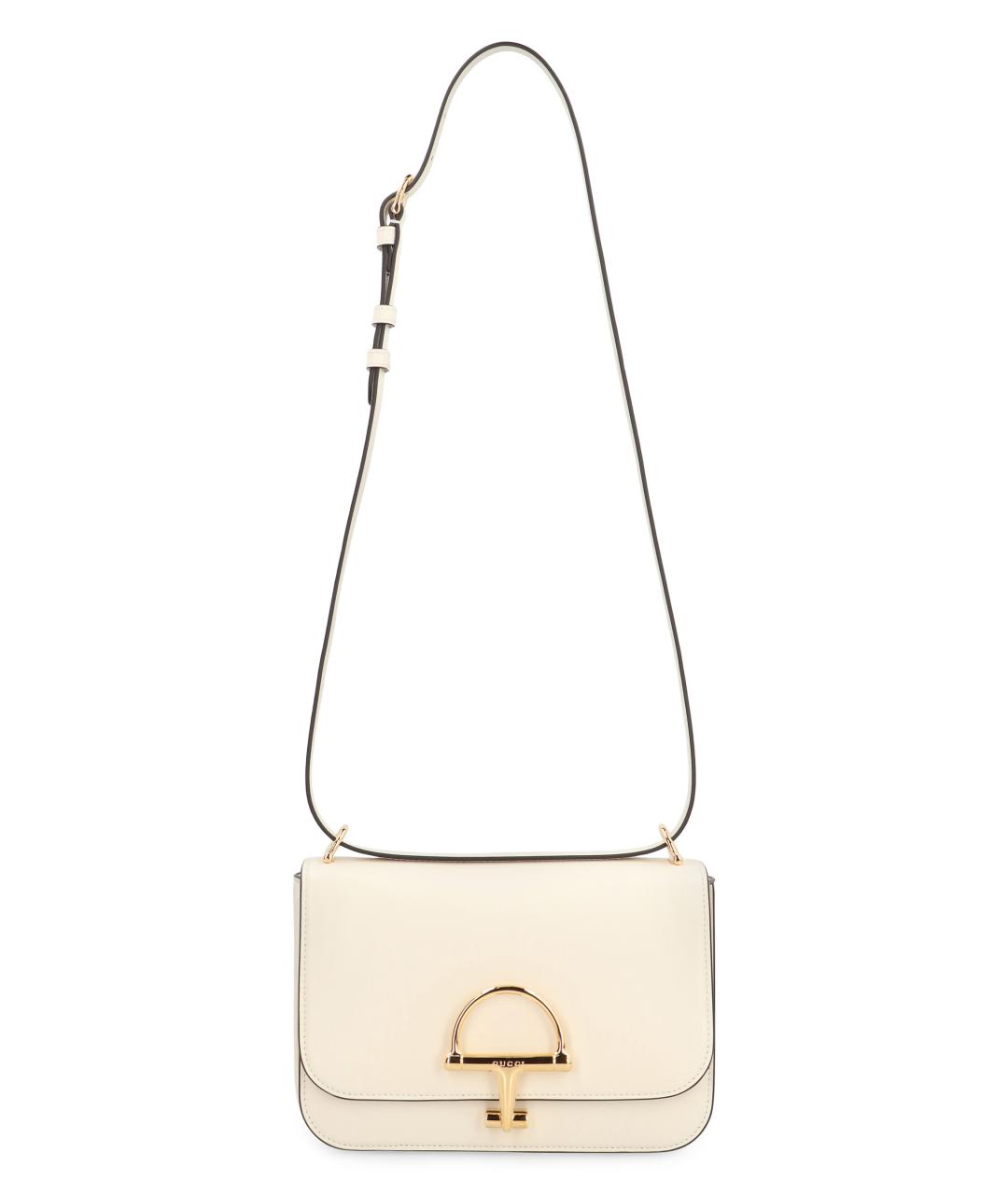 GUCCI Белая кожаная сумка через плечо, фото 1