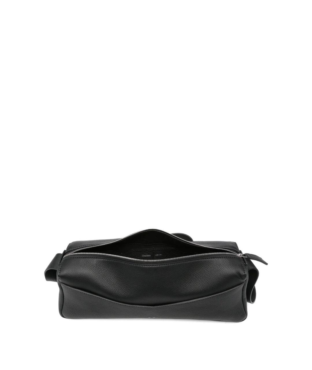 MAX MARA Черная кожаная сумка через плечо, фото 4