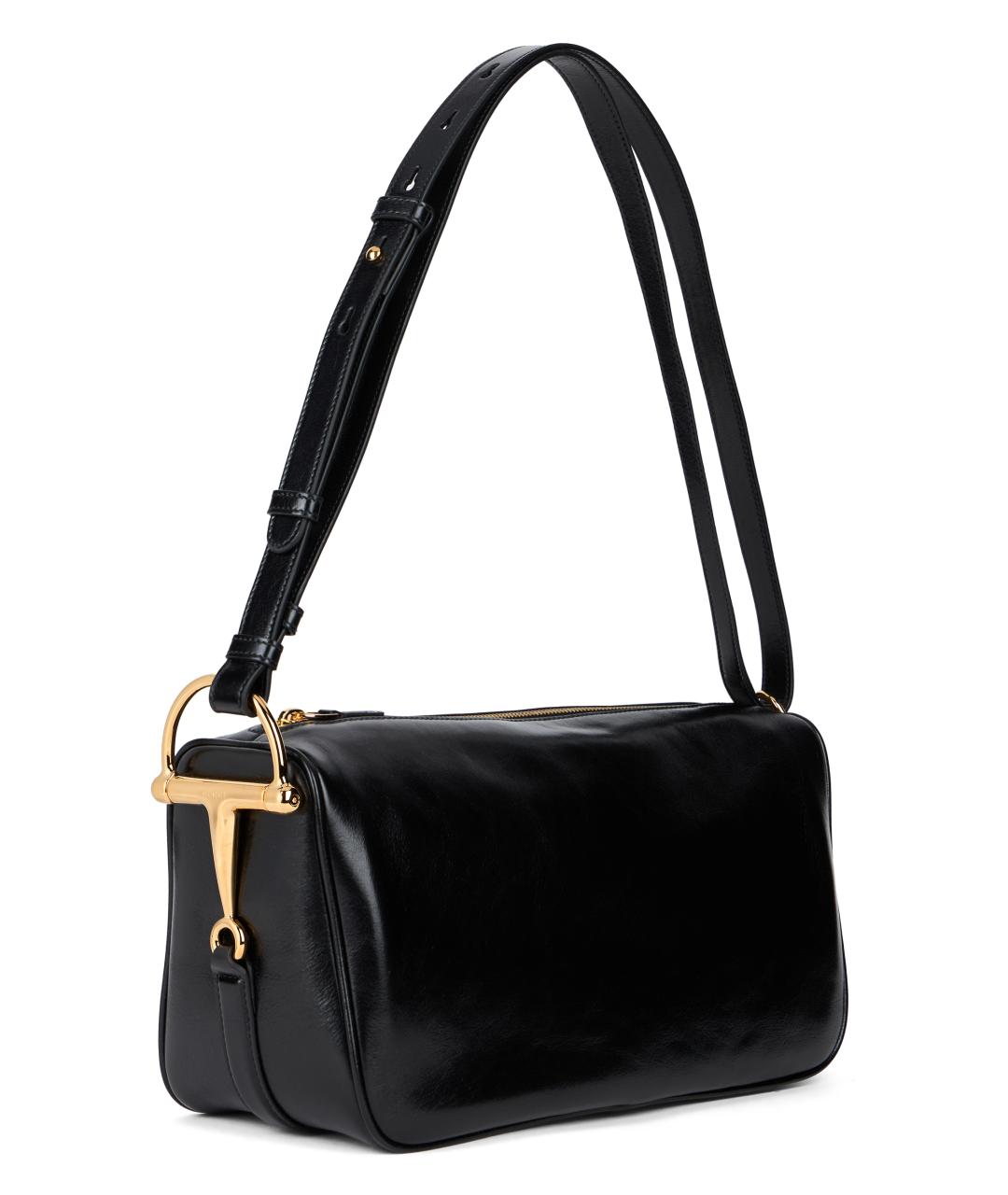 GUCCI Черная кожаная сумка через плечо, фото 3