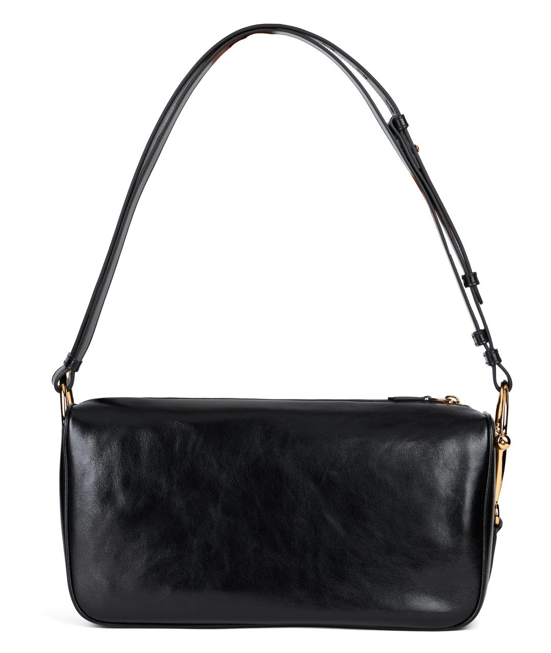 GUCCI Черная кожаная сумка через плечо, фото 4