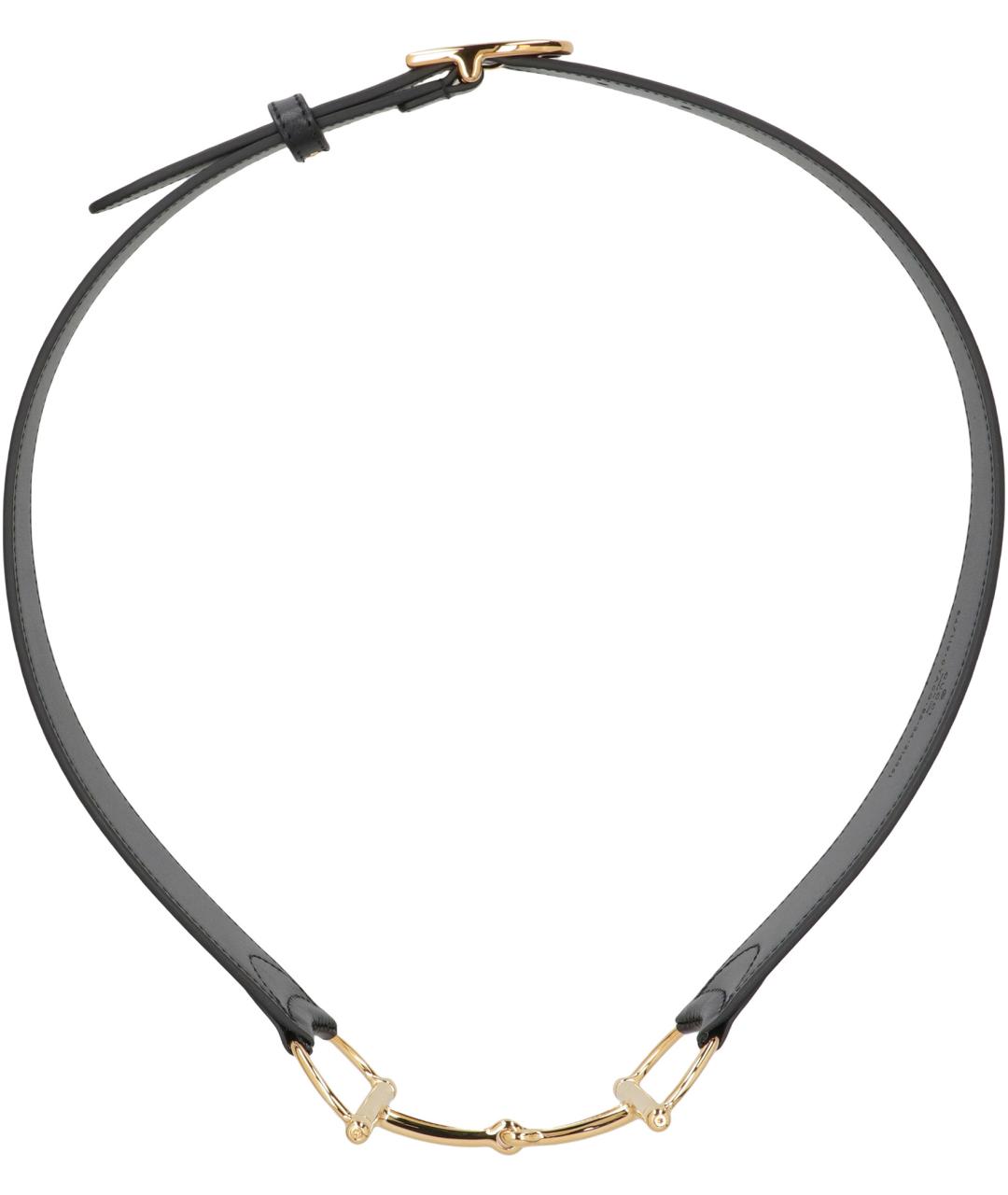 GUCCI Черный кожаный ремень, фото 4