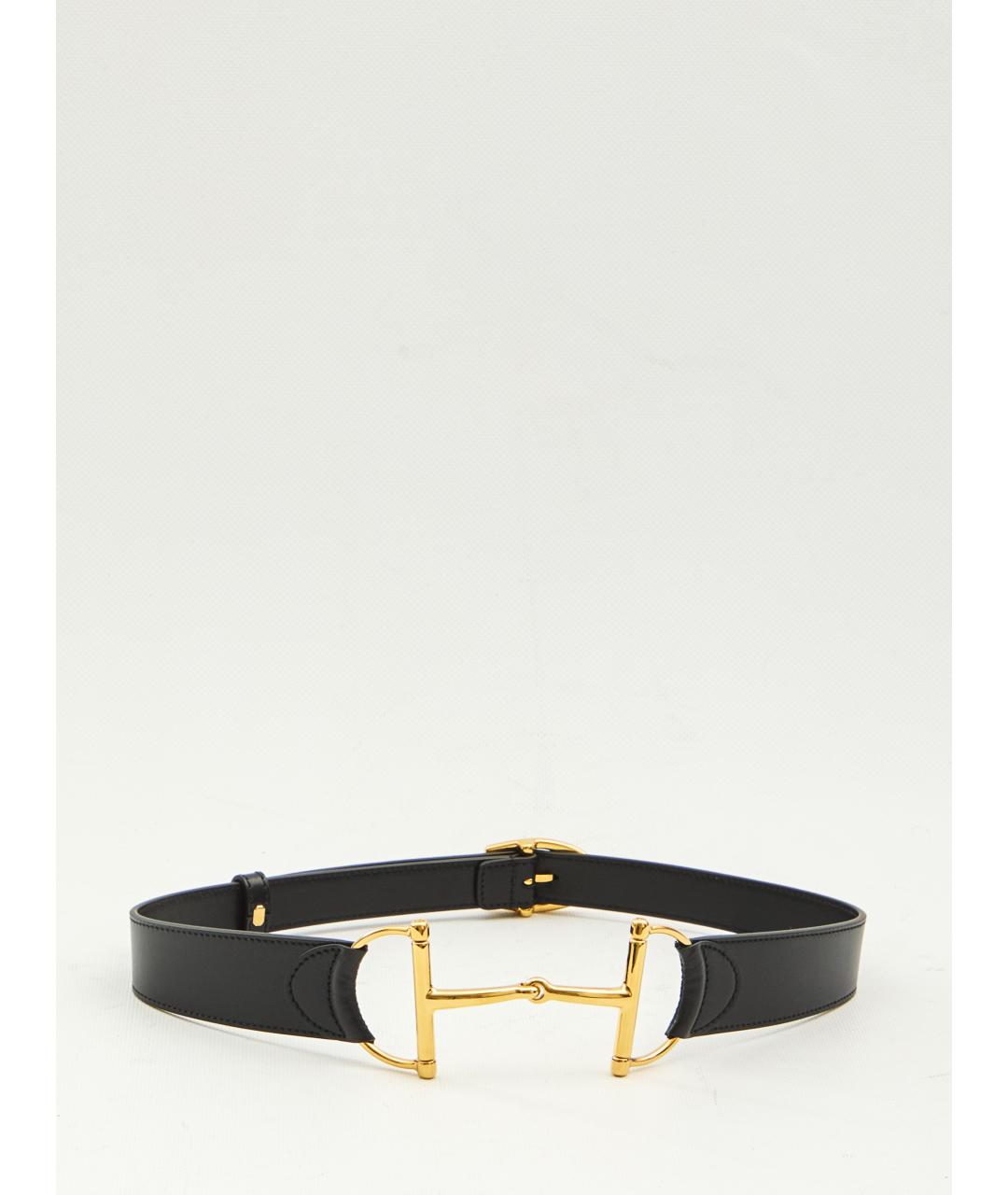 GUCCI Черный кожаный ремень, фото 2