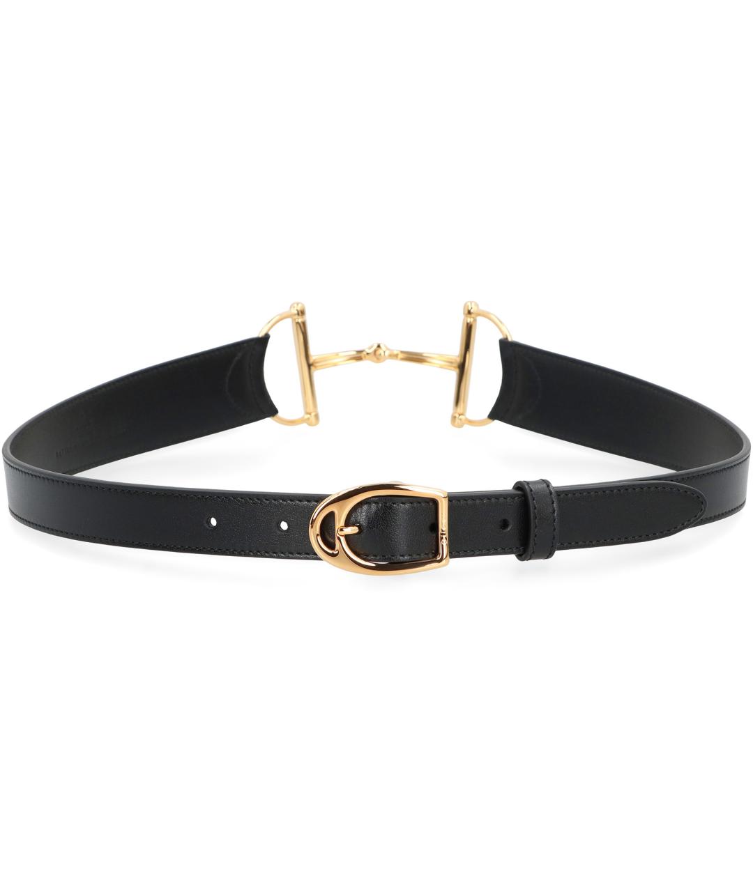 GUCCI Черный кожаный ремень, фото 1